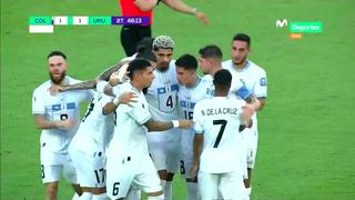 ¡Desatención en defensa! Gol de Olivera para el 1-1 de Colombia vs. Uruguay