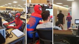 YouTube Viral: ¿Spider-Man renunció a su trabajo en un banco de Brasil? | VIDEO | FOTOS