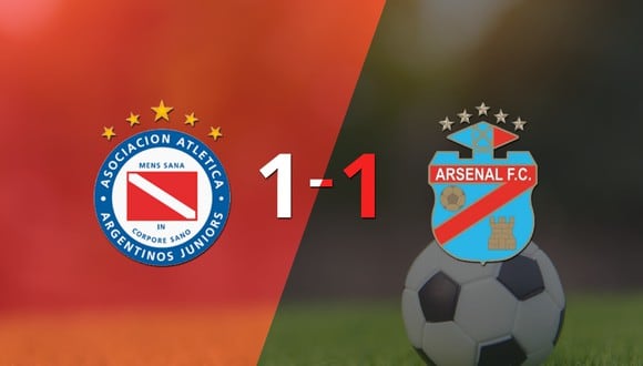 Arsenal logró sacar el empate a 1 gol en casa de Argentinos Juniors