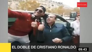 Doble de Cristiano Ronaldo causa sensación por las calles