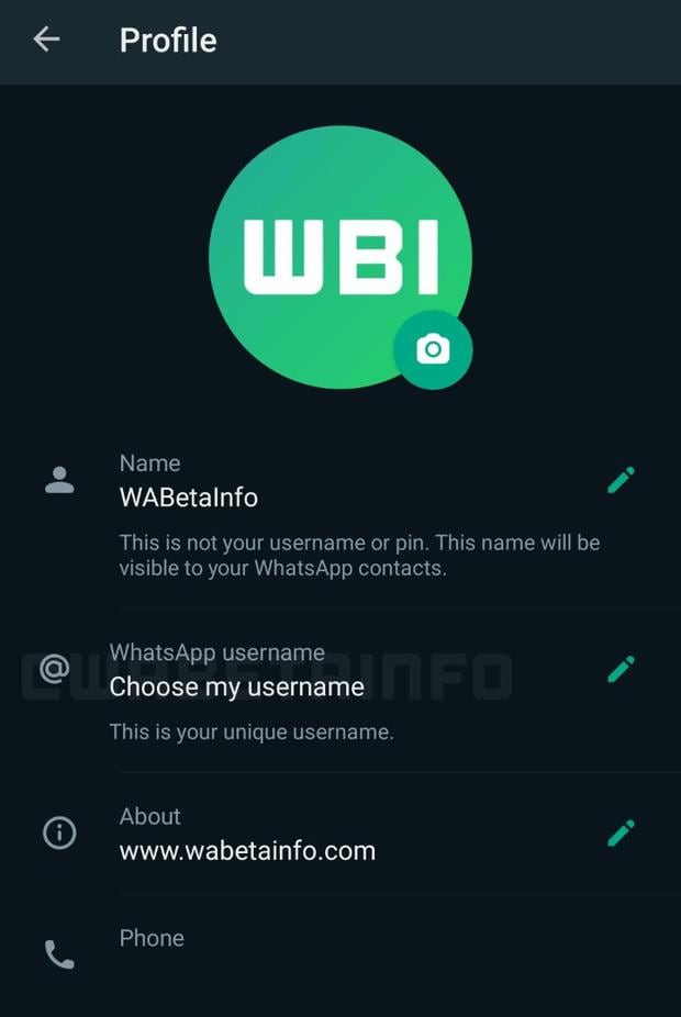 Feature Preview "Username" on WhatsApp.  (Photo: Wabeta Info)
