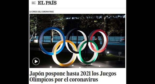 Así informó el mundo sobre el aplazamiento de Tokio 2020.
