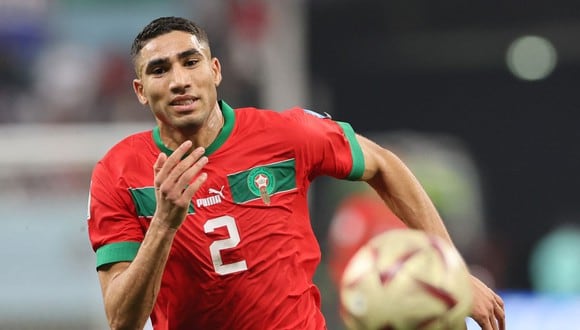 Achraf Hakimi y Hakim Ziyech pertenecen a los convocados selección de Marruecos y enfrentarán a Brasil este sábado 25 de marzo. | Foto: AFP
