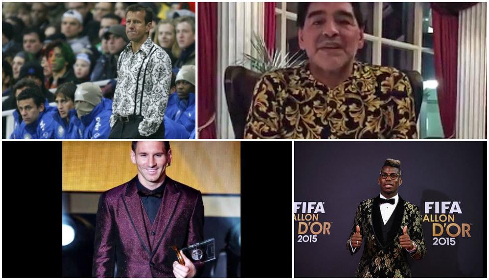 Maradona, Cristiano, Messi y otros jugadores que lucieron ropa extravagante (Internet).