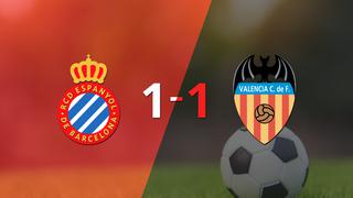 Empate a uno entre Espanyol y Valencia