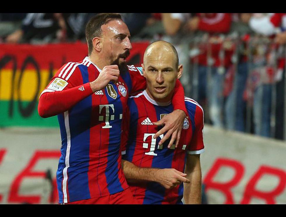 Arjen Robben y Franck Ribery en el Bayern Munich (Getty Images).