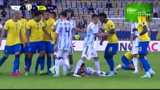 Partido caliente: Nicolás Otamendi cometió falta contra Neymar e inició gresca en el Argentina vs. Brasil [VIDEO]