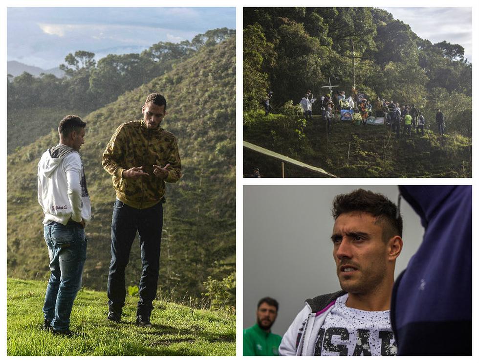 Los sobrevivientes al accidente de Chapecoense volvieron al cerro, dónde impactó el avión que los trasladaba a Medellín. (Getty / AFP / Reuters)
