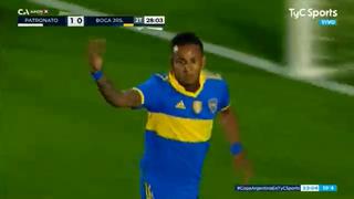 Llegó el empate: gol de Sebastián Villa para el 1-1 de Boca vs. Patronato [VIDEO]