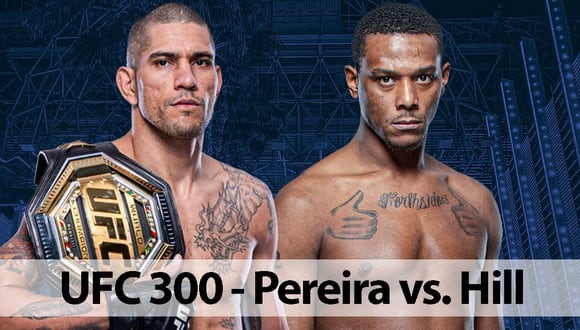 Alex Pereira regresa al ring para defender su título de peso semipesado ante Jamahal Hill este sábado 13 de abril por UFC 300. (Foto: UFC/Composición)