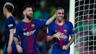 De la mano de Messi y Alcácer: Barcelona derrotó 2-1 a Sevilla y es puntero único de la Liga Santander