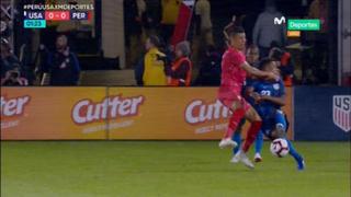 Perú vs. Estados Unidos: Acosta hizo retorcer de dolor a Paolo Hurtado ¡al minuto de juego! [VIDEO]