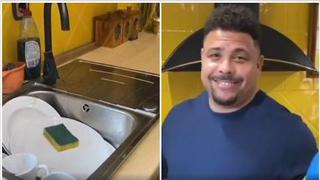 Ronaldo tuvo que lavar platos tras sorteo para las tareas de la casa en pleno confinamiento [VIDEO]