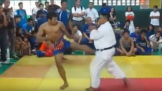 ¿Fue trampa? Peleador de muay thai derrotó a maestro de karate en polémico combate [VIDEO]