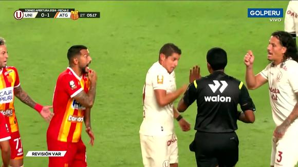 VAR anuló el gol de Oslimg Mora en el Universitario vs. Atlético Grau. (Video: GOLPERU)