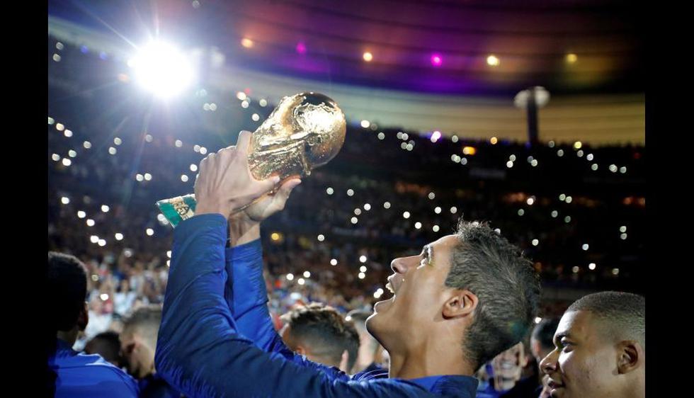 El festejo de Francia del Mundial Rusia 2018, por primera vez, en el Stade de France. (Foto: AFP)