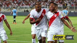 Perú ganó 2-1 a Uruguay con goles de Guerrero y Flores y sigue con vida en las Eliminatorias Rusia 2018