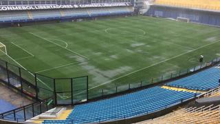 ¿Se suspende? Tremenda lluvia crea charcos en cancha del Boca Juniors vs. River [FOTO / VIDEO]