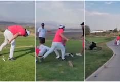 Brutal batalla: esto pasa cuando vas a jugar golf totalmente ebrio [VIDEO]