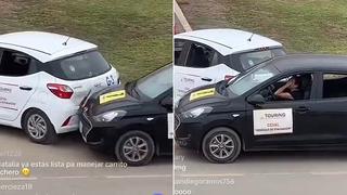Video viral: Joven choca auto cuando realizaba examen de manejo en el Touring