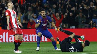 Siempre el 'Pistolero': Suárez le empató al Girona con exquisita definición en Camp Nou [VIDEO]