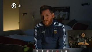 Lionel Messi fue parodiado en videollamada con Diego Maradona