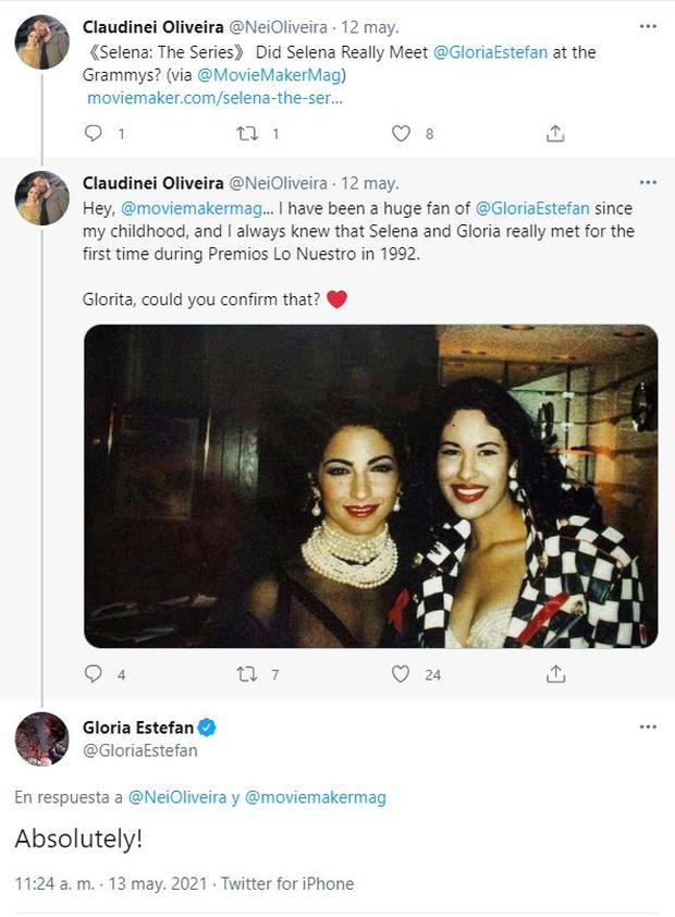 Selena and Gloria Estefan met in 1992 and not 1993 as depicted in the Netflix series (Image: Twitter)