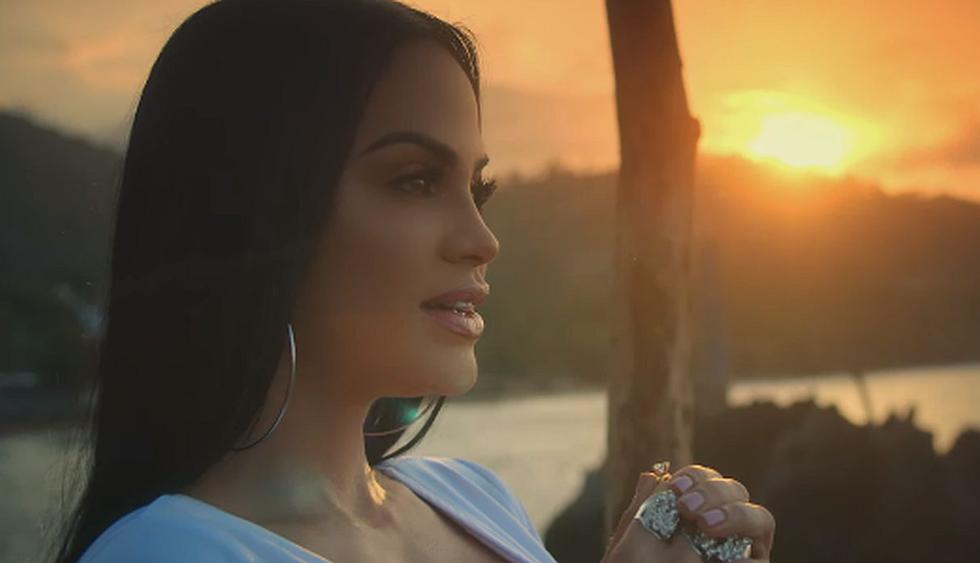 Natti Natasha estrenó el videoclip de “No voy a llorar” durante su estadía en Perú. (Foto: Captura de video)