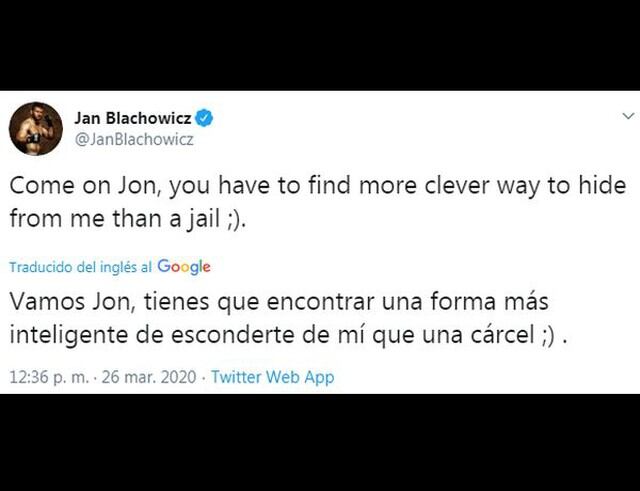 La reacción de los peleadores de UFC ante el nuevo arresto de Jon Jones. (Twitter)
