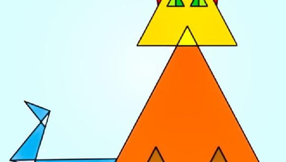 En esta imagen hay varios triángulos. Tienes que indicar cuántos hay en total. (Foto: genial.guru)