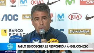 Alianza Lima: Pablo Bengoechea responde las polémicas declaraciones de Ángel Comizzo