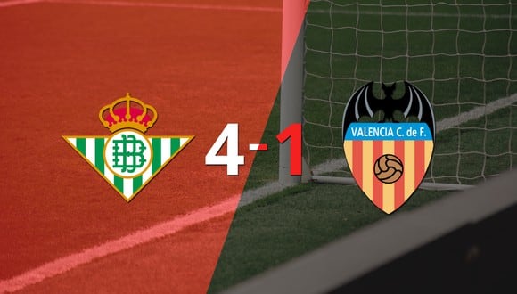 Betis gana 4-1 a Valencia con doblete de Borja Iglesias