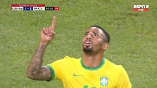 Había tiempo para uno más: Gabriel Jesus puso el 5-1 final de Brasil vs Corea del Sur [VIDEO]