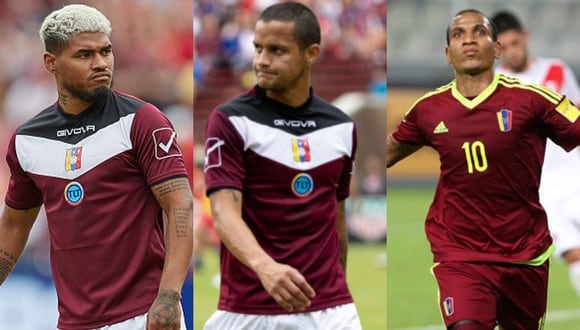 Martínez, Rosales y Otero podrán nuevamente ser tomado en cuenta por Venezuela para el partido contra Perú. (Fotos: Agencias)