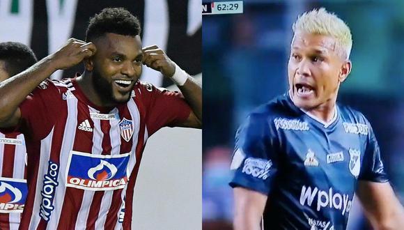 Teófilo Gutiérrez y Miguel Borja tuvieron 'picante' cruce en el Deportivo Cali vs. Junior. (Foto: Composición)