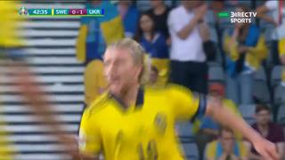 Con ayuda de un rival: Forsberg anotó el 1-1 para Suecia vs. Ucrania [VIDEO]