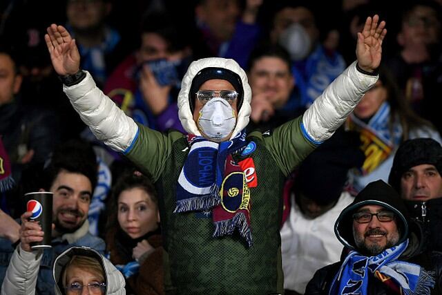 Barcelona vs. Napoli: el coronavirus en el San Paolo. (Getty)