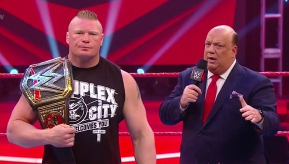 Brock Lesnar y Paul Heyman dieron inicio al Monday Night Raw de esta semana. (Foto: WWE)