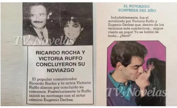 The romance of Ricardo Rocha and Victoria Ruffo was exposed by TVyNovelas years ago (Photo: World Show / Twitter)