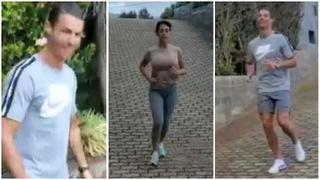 “El pato y la gacela”: Cristiano Ronaldo y Georgina Rodríguez se lucen con entreno viral de cuarentena [VIDEO]