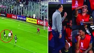 La reacción en el banco de Alianza Lima ante el increíble gol fallado por Jeriel De Santis