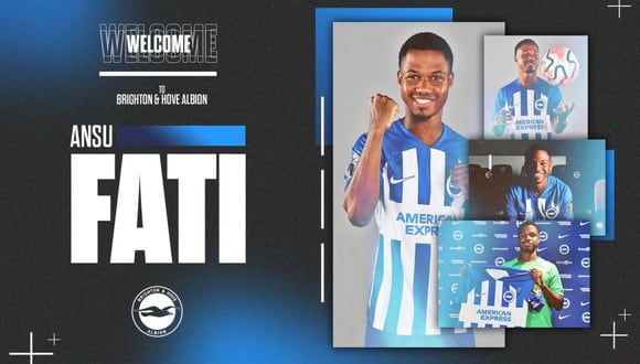 Ansu Fati jugará una temporada cedido en el Brighton de la Premier League. (Foto: @OfficialBHAFC)