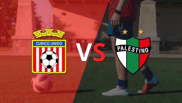 Termina el primer tiempo con una victoria para Curicó Unido vs Palestino por 1-0