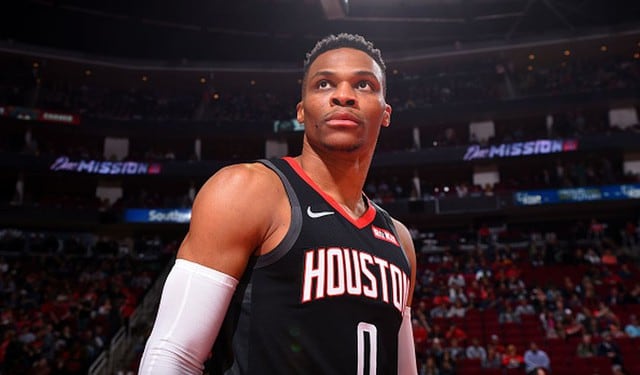 Russell Westbrook de Houston Rockets para el Team LeBron. (Getty Images)