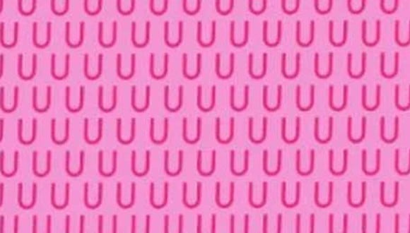 En esta imagen, cuyo fondo es de color rosado, abundan las vocales ‘U’. Entre ellas, está la letra ‘J’. (Foto: MDZ Online)