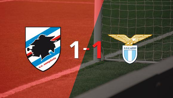 Sampdoria logró sacar el empate de local frente a Lazio