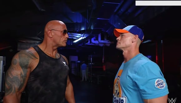 Dwayne Johnson y John Cena protagonizaron una escena detrás de cámaras en SmackDown (Foto: WWE)