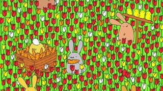 Reto viral: encuentra el huevo de pascua entre las rosas y conejos en menos de 20 segundos