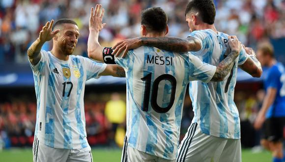 Argentina y Honduras se ven las caras en Miami por el partido amistoso FIFA. | Foto: AFP