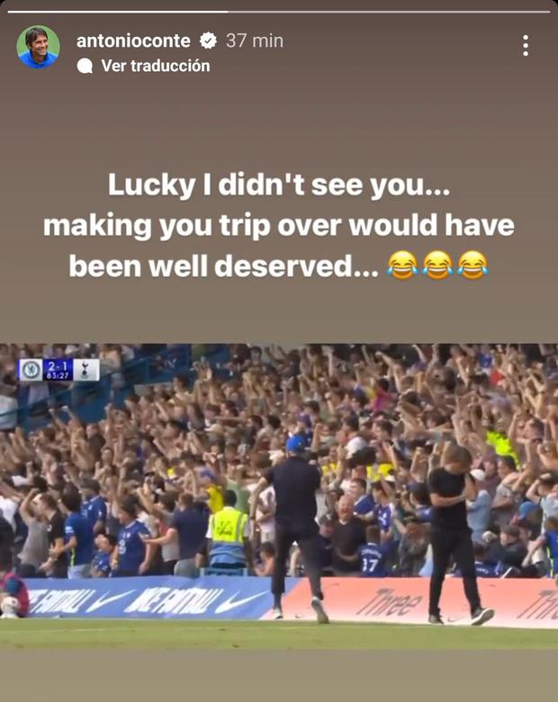 Antonio Conte manda mensaje a Thomas Tuchel por Instagram . (Foto: Captura)